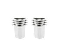 vidaXL 8x Récipients Gastronorm GN 1/6 Plaque de Cuisson Plateau de Service Plateau Empilable Restaurant Maison Cuisine Hôtel Intérieur 200 mm Inox Argent G