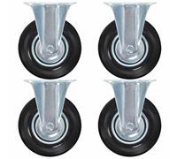 8x Roulettes Fixes 125 mm Table Basse Etabli Meuble Chariot Roulant vidaXL
