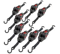 8X Sangles d'arrimage Automatique 100 daN Charge de Traction LGF 0,2 m LGL 1,8m PES Courroie Crochet