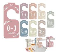 8X Separateur Penderie Bebe en Bois,Diviseurs De Cintres,Séparateur De Taille,Séparateurs De Vêtements,Organisateur De Placard pour Bébé,Sac du Nouveau-Né À 24 Mois Penderie pour Armoire,Garçon