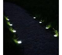 8x Solaire LED Lumières Extérieur Pointe Luminaire Jardin Spot Fiche Lampes