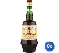 8x Stock Montenegro Amaro 23Ø 700 Ml, 23 % vol, Transparent, Verre