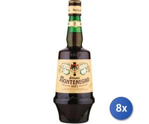 8x Stock Montenegro Amaro 23Ø 700 Ml, 23 % vol, Transparent, Verre