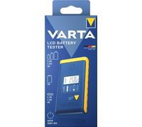 8x Varta 75305 VARTA LCD Digital Battery Tester, bleu-jaune - Testeur de piles numérique pour piles, accumulateurs et piles boutons