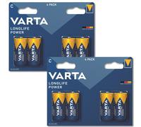 8X VARTA Longlife Power C Bébé LR 14 1,5V