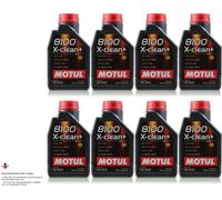 8x1 Litre Original MOTUL 106376 8100 X-Clean +5W30 Huile moteur VW pour Porsche