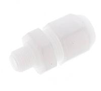8x10mm & G1/2'' PVDF Raccord droit pour tuyau avec filetage mâle 10bar/145psi
