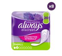 8x20 Serviettes Pour Fuites Urinaires Always Discreet - Small