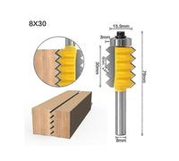 (8x30MM)8mm Shank Raised Panel"v"joint Bits Finger Joint Glue Milling Cutter For Wood Tenon Woodwork Cone Tenon Milling Tenoning Machine