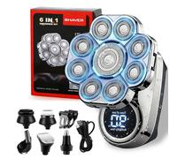 9.0 Ultra Shaver, 2026 Upgraded 6-in-1 Electric Bawdly 9.0 Head Shaver, Detachable Skull Shavers for Men with LED Display, Waterproof Wet Dry, for Home and Travel with Type-C Charge (Silver)