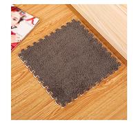 9/10 /12/16 Pièces Tapis De Sol en Mousse Puzzle en Peluche avec Bordure, Dalles De Moquette Carrées Emboîtables, Tapis De Jeu Moelleux pour Salon Chambre, 12 X 12 Pouces(Size:16Tiles,Color:Gris)