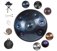 9/10/12 Notes Ensembles De Batterie Handpan - Instrument À Percussion En Acier De Tambour À Main, Handpan Drum En Ré Mineur Avec Sac De Transport Pour La Sonothérapie(Blue,432HZ/9Note)
