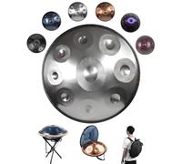 9/10/12 Notes Ensembles De Batterie Handpan - Instrument À Percussion En Acier De Tambour À Main, Handpan Drum En Ré Mineur Avec Sac De Transport Pour La Sonothérapie(F,432HZ/10Note)