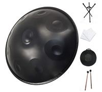 9/10/12 Notes Handpan Drum Instrument - Steel Hand Drum De 22 Pouces En Ré Mineur Avec Housse Souple Pour Handpan, Harmonic Tambour À Main, Instrument À Percussion Pour Adultes(10 notes)