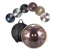 9/10/12 Notes Handpan Drum Tambour À Main En Acier De 55 Cm, Instrument De Percussion, 440/432 Hz - Comprend Une Housse Souple, Des Maillets, Un Support(Purple,432hz 10 Notes)