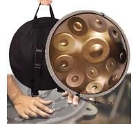 9/10/12 Notes Ré Mineur Harmonic Tambour À Main, Instrument À Percussion En Acier De Tambour À Main, Tambours De Handpan D'instrument De Handpan De 22 Pouces(440Hz,12Notes)