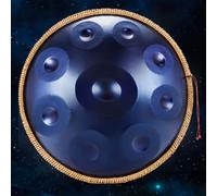 9/10/12 Notes Steel Tongue Drum, 22" D Minor Music Steel Handpan Instruments De Percussion, 432/440 Hz Handpan Drum Sets, Pour Adultes, Enfants, Débutants Instrument De Percussion(D,9 notes(432HZ))