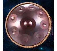 9/10/12 Notes Steel Tongue Drum, 22" D Minor Music Steel Handpan Instruments De Percussion, 432/440 Hz Handpan Drum Sets, Pour Adultes, Enfants, Débutants Instrument De Percussion(E,12 notes(440HZ))