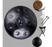 9/10/12 Notes Tambour En Acier, Harmonic Tambour À Main En Ré Mineur De 22 Pouces Pour Adultes, Instruments De Musique À Percussion Ensemble De Tambour À Main(A,9Notes(440Hz))