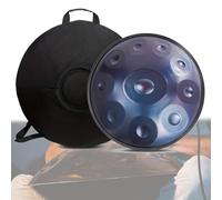 9/10/12 Notes Tambour Handpan, Instruments De Percussion 432 Hz/440 Hz Pour Débutants Et Professionnels, Handpan De 22 Pouces Avec Trépied, Baguettes Et Housse(Blue,432HZ/9Note)