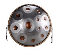 9/10/12 Notes Tambour Handpan, Instruments De Percussion 432 Hz/440 Hz Pour Débutants Et Professionnels, Handpan De 22 Pouces Avec Trépied, Baguettes Et Housse(440HZ/10Note)