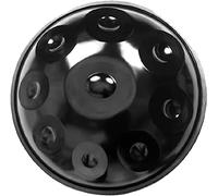 9/10 Note Handpan Drum 22 Pouces D Mineur Tambour en Acier avec Support, Black, 9 Notes
