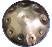 9/10 Note Handpan Drum 22 Pouces en Ré Mineur Tambour à Main Steel Drum Percussion avec Support De Handpan Et Sac De Handpan Souple, Gold, 9 Notes