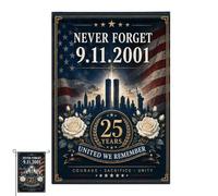 9/11 Drapeau de jardin 25e anniversaire 30,5 x 45,7 cm commémoratif en | Drapeau commémoratif de jardin extérieur pour commémoration du 11 septembre, réflexion familiale, affichage de cour et