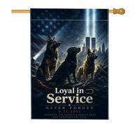9/11 Memorial Service Drapeau de maison berger allemand hommage au chien 71
