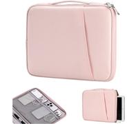 9-11"" Tablet Case for iPad 11 Inch A16 2025, iPad 10.9""/10.2"", Galaxy Tab A9+/A9 Plus 11"", Protective Bag with Pockets, Pink