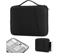 9-11"" Tablet Case for iPad 11 Inch A16 2025, iPad 10.9""/10.2"", Galaxy Tab A9+/A9 Plus 11"", Protective Bag with Pockets, Black