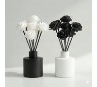 9/14/22 pièces Bâtonnets diffuseurs d'arôme floral noir et blanc, convient pour les parfums, les huiles essentielles, la répulsion des moustiques, la décoration DIY, ainsi que pour la cuisine, la sall