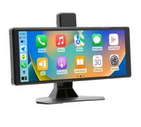 9.3 inch IPS Touch Screen Universal Dash Cam 2 Channel Dash Camera Front and Rear for Cars DVR Driving Recorded 4K Car Stereo with Carplay Android Auto GPS Navigation Voice Control Emergency Recording