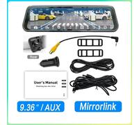 9.36 'portable Voiture Mp5 Sans Fil Carplay Android Auto Mirrorlink Bluetooth Appel Intégré Enregistreur De Conduite Fm Radio Aux Black