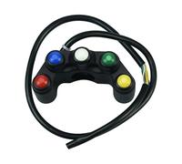 9,4 X 3,9 X 4,8 Cm, Diamètre Intérieur 22 Mm Interrupteur De Guidon Pour Moto Cinq Couleurs Cinq Positions Feux De Direction Klaxon Phares Clignotants Démarrage Moto Interrupteur