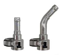 9.49mm Fuel Line Quick Connector Metal 45° Bend(C) | 45 degree bend, flexible routing, secure seal, metal build, efficient transfer