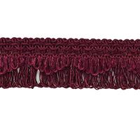 9.5 Meter Value Pack|Decorative Burgundy|Ruby Scalloped Loop Fringe / Braid|35mm|Style# 9115 Color: E10 (J16)|36 Ft / 12 Yards