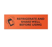 9,5 x 3,2 cm - Réfrigérez et agitez bien avant utilisation (orange, 600 étiquettes) - Autocollants pour boissons - Inventaire, stockage, utilisation appropriée, étiquettes de médicaments