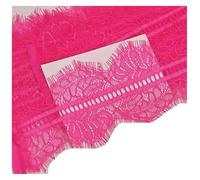 9.5cm wide eyelashes lace accessories DIY handmade decorative sewing clothing material fabric underwear(Rose red)