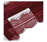 9.5cm wide eyelashes lace accessories DIY handmade decorative sewing clothing material fabric underwear(Wine red)