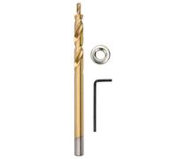 9.5mm Oblique Hole Twist Drill Bit for Hardwood | M2 High Speed Steel 63-65HRC | Woodworking Punching Positioner for Beech/Birch/Walnut | Quick Drilling & Effective Chip