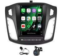 9.7 inch Double Din Autoradio pour Ford Focus 2012 2013 2014 2015 2016 2017 2018, 2+64G Android 14 Touchscreen Radio avec Wireless Carplay Android Auto Bluetooth WiFi Backup Camera DSP FM/RDS