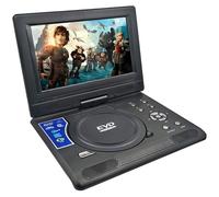 9,8 Pouces Lecteur DVD Portable, Lecteur EVD Mobile HD 270 ° écran Rotatif Intelligent Power-Off Mémoire Fonction avec TV-FM-US
