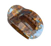 9.8CM Ladies Multicolor Acetic Acid Plate Hair Clips | Hollow Oval Flat Claw Suitable For Thick Long Using Various