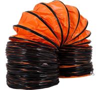 9,8m Tuyau de transport d'air - Diamètre du ventilateur 30,48cm, Tuyau d'air chaud - 35x35x28cm, Tuyau de ventilation chantier - Orange, Tuyau de ventilation pour ventilateur de chauffage - Conduite d