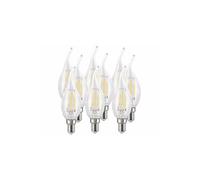 Luminea 9 ampoules LED à filament bougie E14 - 4 W - 470 lm - Blanc chaud