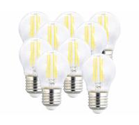 9 ampoules LED filament E27 à intensité variable - 4 W - 470 lm - Blanc neutre Luminea