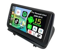9" Android 15 Autoradio GPS Navigation Précise Cartes Europe Hors Ligne pour Renault Clio3 2006-2019, Double DIN 8 Core 4+64G CarPlay sans Fil BT5.0 WiFi(S-5(6G+128G))