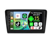 9" Android 15 Autoradio GPS Navigation Précise Cartes Europe Hors Ligne pour VW Santana 2013-2017, Double DIN 8 Core 4+64G CarPlay sans Fil BT5.0 WiFi(S-2(2G+32G))