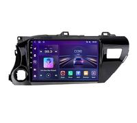 9" Android 15 Sat Nav Autoradio Navigation GPS pour Toyota Hilux 2016-2020 2 Din in-Dash Radio Système Multimedia Mp5 Lecteur Récepteur Vidéo avec 4g WiFi SWC Dsp Carplay,M105